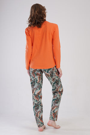 KADIN P.SUPREM O YAKA UZUN KOL ETEGI OVAL PIJAMA TAKIM