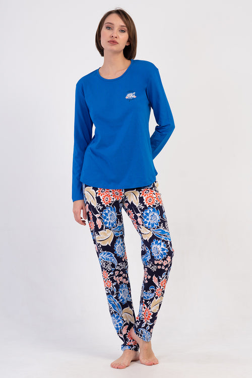 KADIN P.SUPREM O YAKA UZUN KOL ETEGI OVAL PIJAMA TAKIM