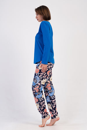 KADIN P.SUPREM O YAKA UZUN KOL ETEGI OVAL PIJAMA TAKIM