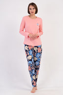 KADIN P.SUPREM O YAKA UZUN KOL ETEGI OVAL PIJAMA TAKIM