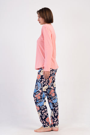 KADIN P.SUPREM O YAKA UZUN KOL ETEGI OVAL PIJAMA TAKIM