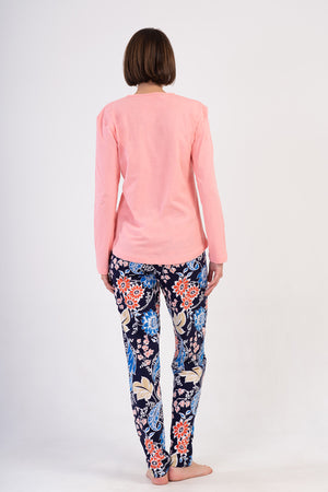 KADIN P.SUPREM O YAKA UZUN KOL ETEGI OVAL PIJAMA TAKIM