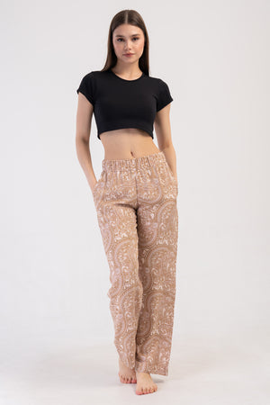 KADIN VISCON CEPLI TEK ALT PIJAMA