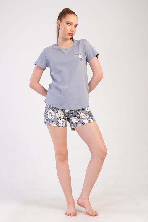 KADIN P.SUPREM O YAKA KISA KOL ETEGI OVAL SORT TAKIM