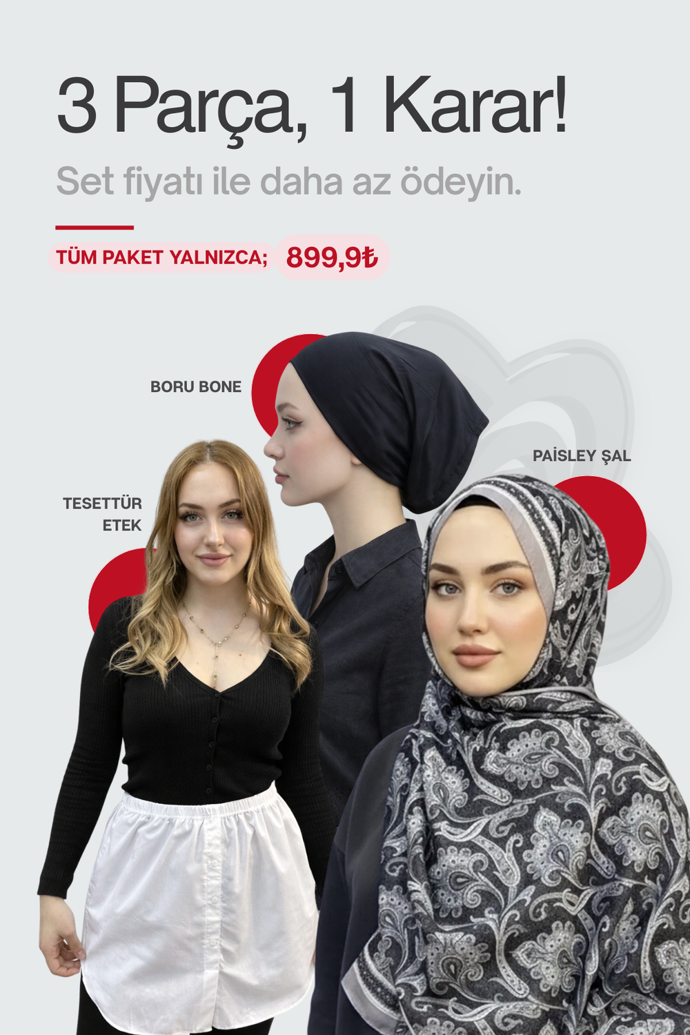 Paisley Şal & Boru Bone & Tesettür Etek