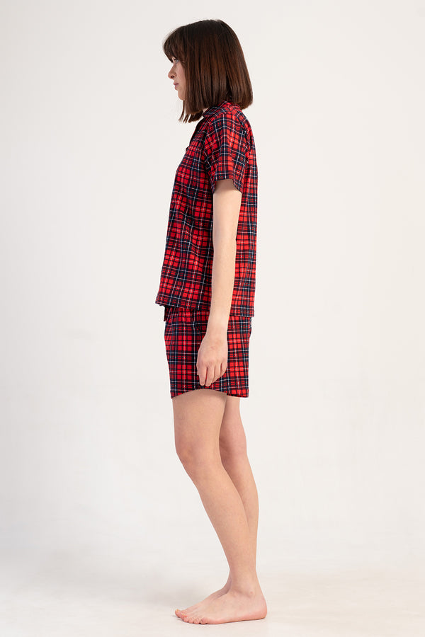 KADIN P.SUPREM GOMLEK YAKA TAMAMI DUGMELI KISA KOL CEPLI SORT TAKIM