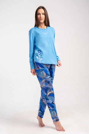 KADIN P.SUPREM O YAKA UZUN KOL ETEGI OVAL PIJAMA TAKIM