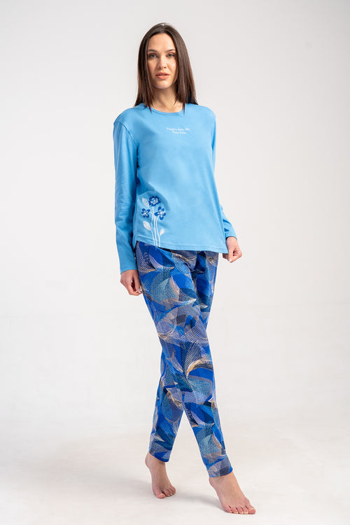 KADIN P.SUPREM O YAKA UZUN KOL ETEGI OVAL PIJAMA TAKIM