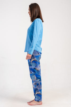 KADIN P.SUPREM O YAKA UZUN KOL ETEGI OVAL PIJAMA TAKIM