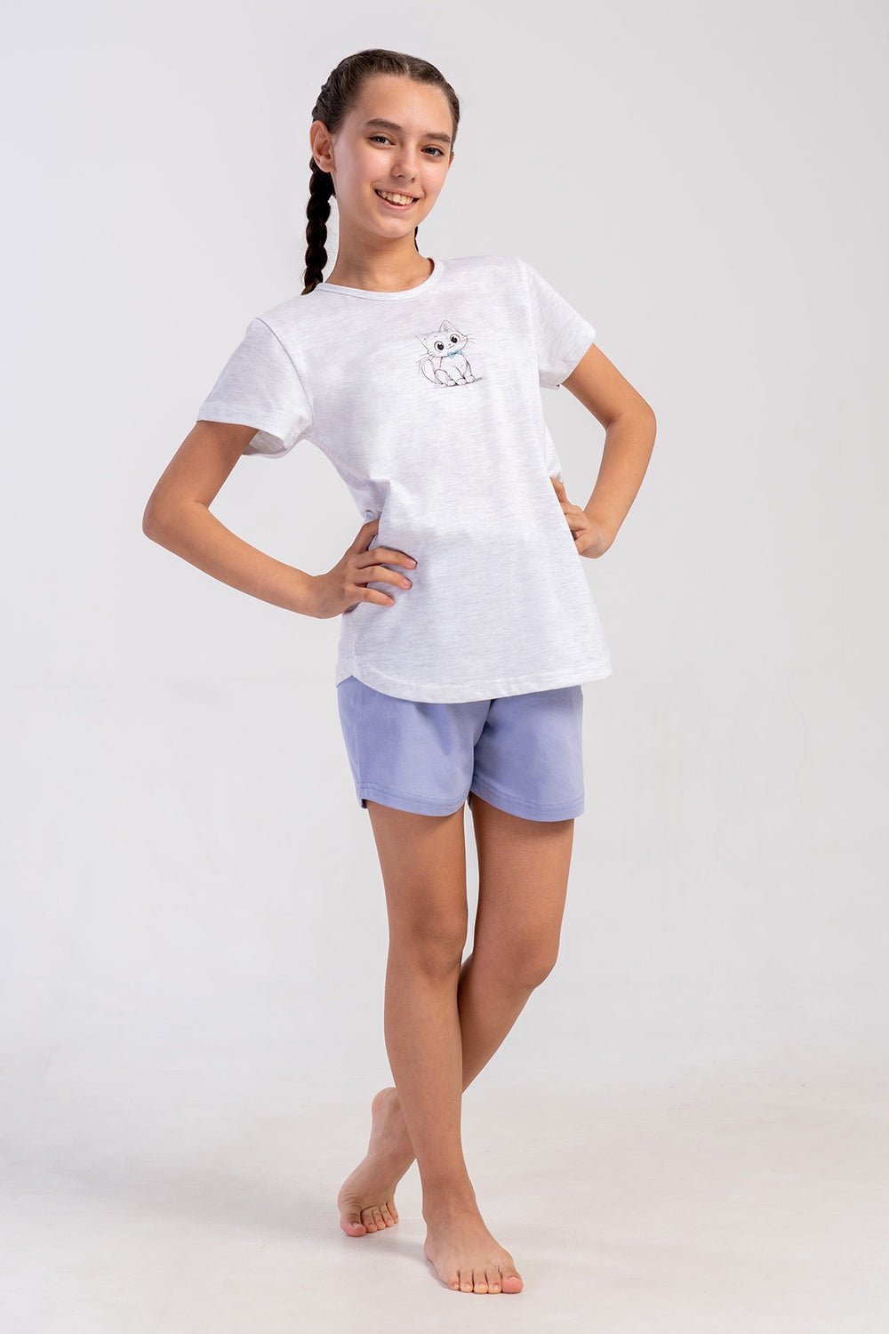 KIZ COCUK P.SUPREM O YAKA KISA KOL ETEGI OVAL SORT TAKIM(1-2/7-8)