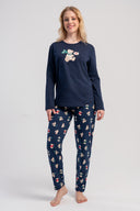 KADIN P.SUPREM O YAKA UZUN KOL ETEGI OVAL PIJAMA TAKIM