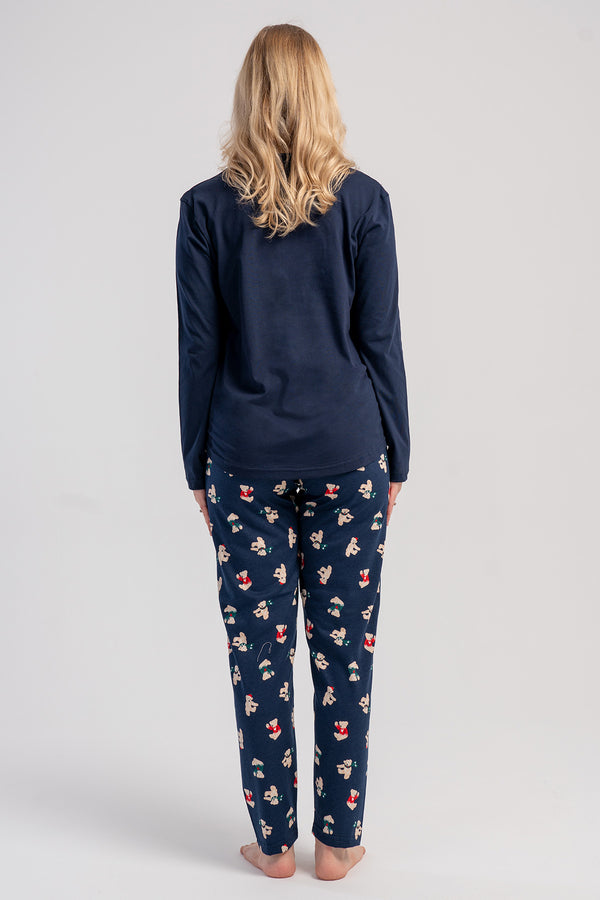 KADIN P.SUPREM O YAKA UZUN KOL ETEGI OVAL PIJAMA TAKIM