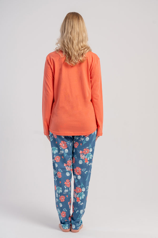 KADIN P.SUPREM XXL O YAKA UZUN KOL ETEGI OVAL PIJAMA TAKIM