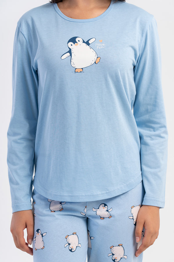 KADIN P.SUPREM O YAKA UZUN KOL ETEGI OVAL MANSETLI PIJAMA TAKIM