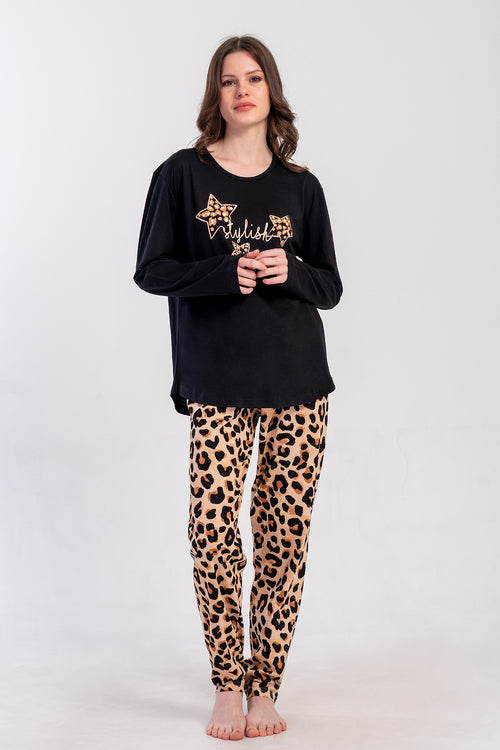 KADIN P.SUPREM XXL O YAKA UZUN KOL ETEGI OVAL PIJAMA TAKIM