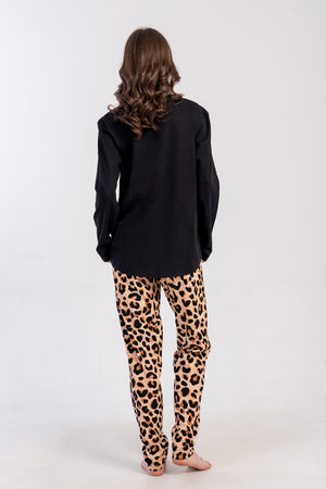 KADIN P.SUPREM XXL O YAKA UZUN KOL ETEGI OVAL PIJAMA TAKIM