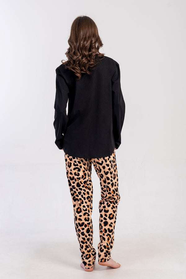 KADIN P.SUPREM XXL O YAKA UZUN KOL ETEGI OVAL PIJAMA TAKIM