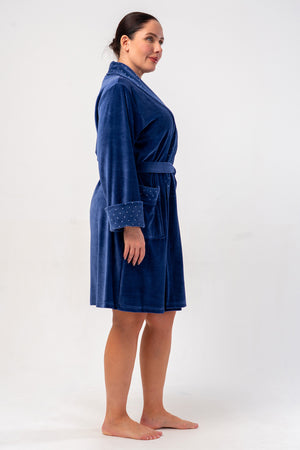 KADIN PAMUK KADIFE XXL UZUN KOL CEPLI SAL YAKA SABAHLIK