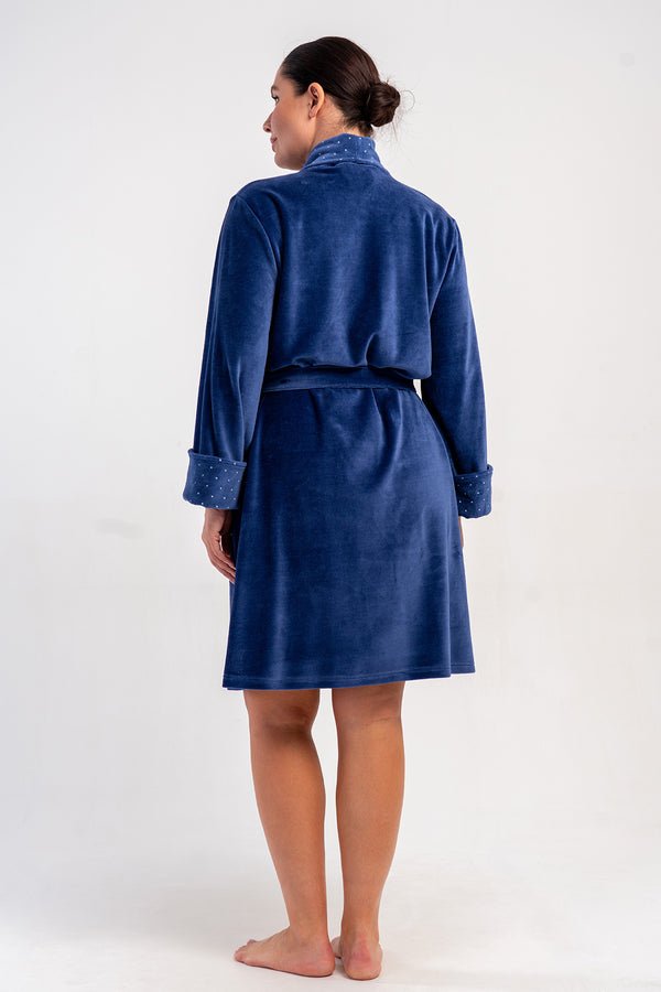 KADIN PAMUK KADIFE XXL UZUN KOL CEPLI SAL YAKA SABAHLIK