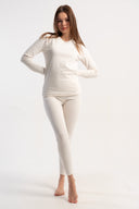 KADIN RIBANA UZUN KOL UZUN PACA PACA İÇLİK TAKIM