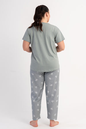 KADIN P.SUPREM BATTAL XXL O YAKA KISA KOL ETEGI OVAL PIJAMA TAKIM