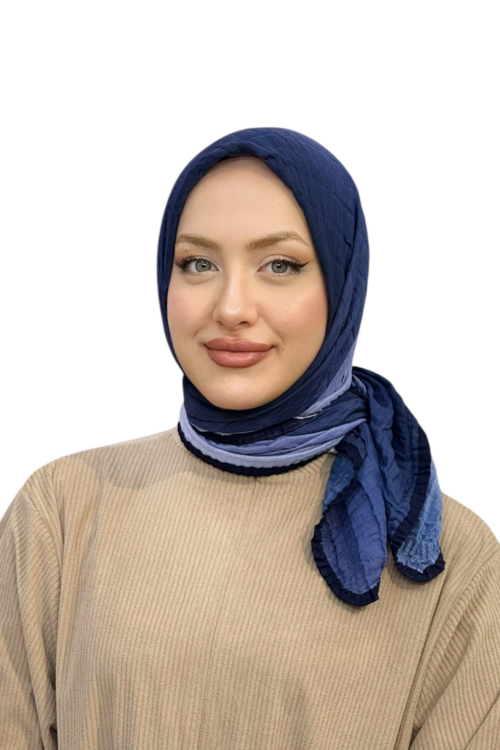 MÜSLİN DEGRADE BİYELİ EŞARP