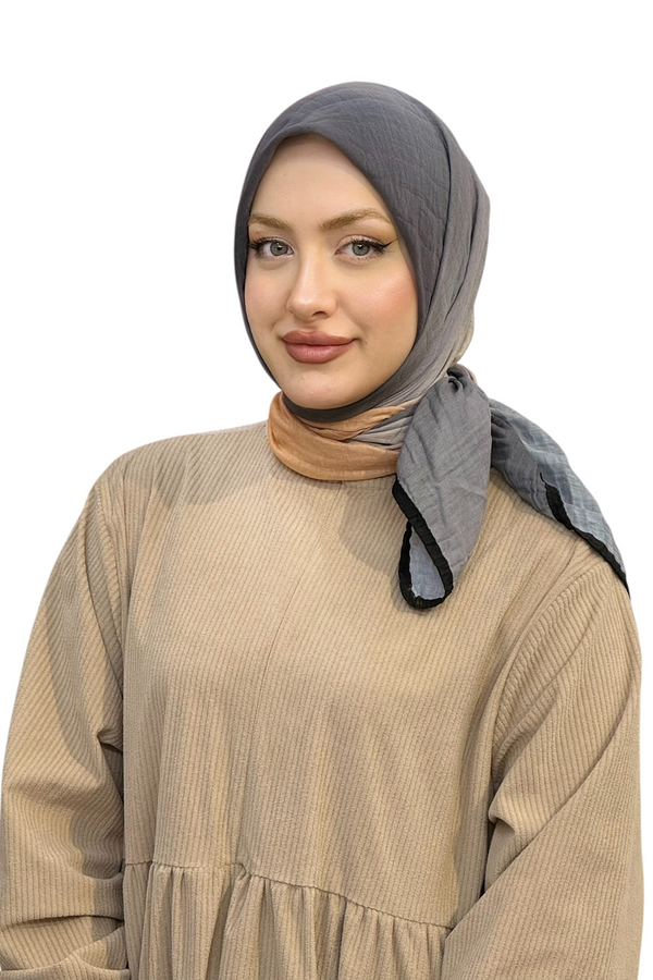 MÜSLİN DEGRADE BİYELİ EŞARP