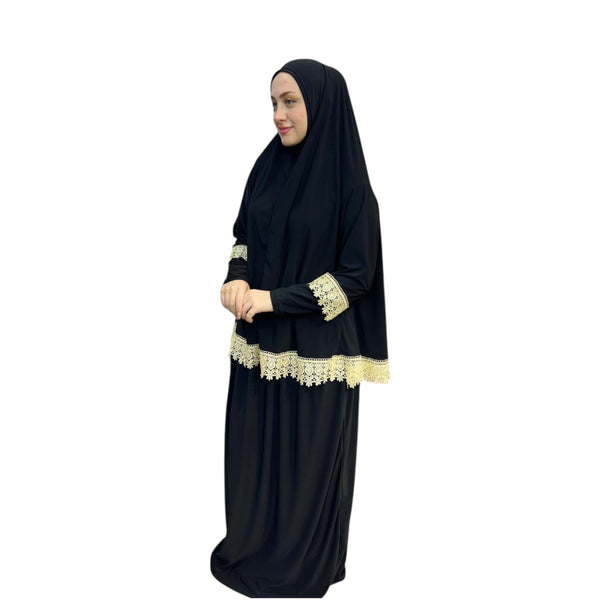 DANTELLİ NAMAZ TAKIMI ELBISE