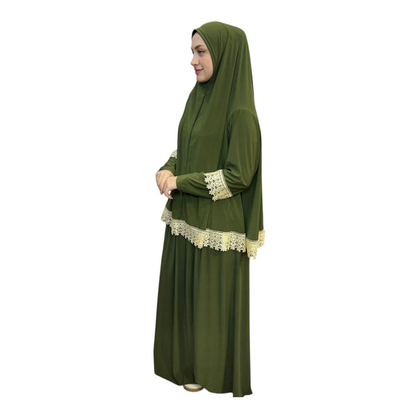 DANTELLİ NAMAZ TAKIMI ELBISE