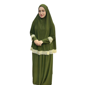 DANTELLİ NAMAZ TAKIMI ELBISE