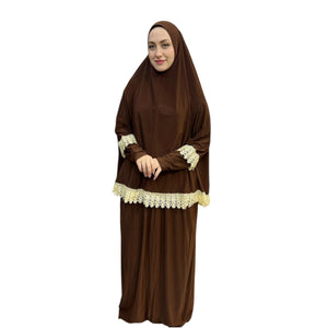 DANTELLİ NAMAZ TAKIMI ELBISE
