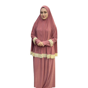 DANTELLİ NAMAZ TAKIMI ELBISE
