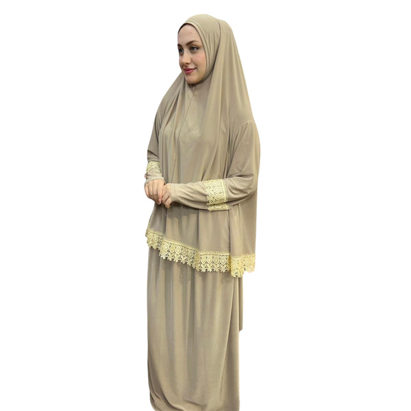 DANTELLİ NAMAZ TAKIMI ELBISE