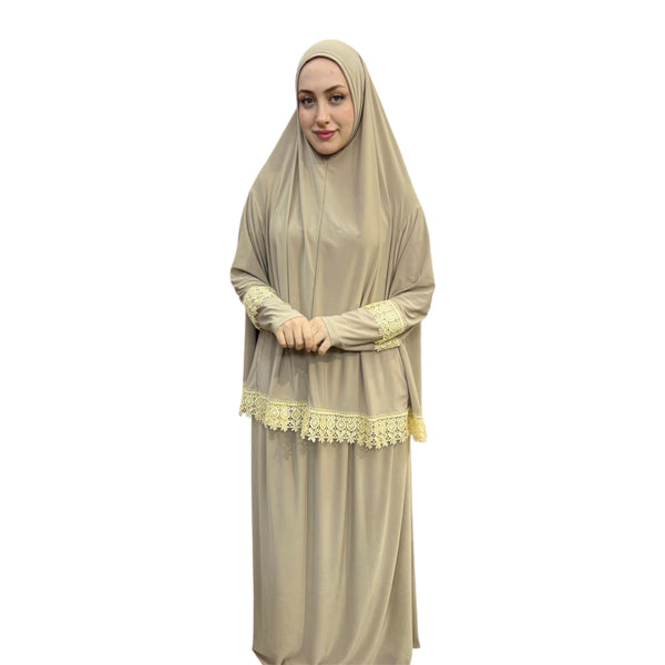 DANTELLİ NAMAZ TAKIMI ELBISE