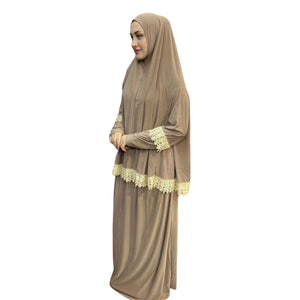 DANTELLİ NAMAZ TAKIMI ELBISE