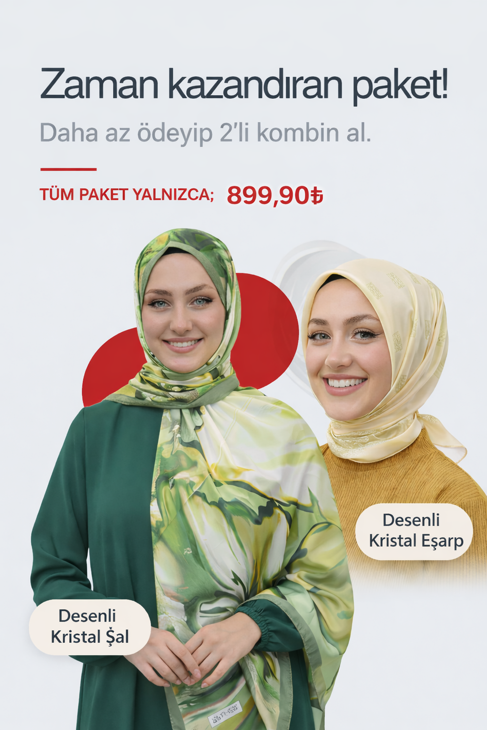 Desenli Kristal Şal & Desenli Kristal Eşarp